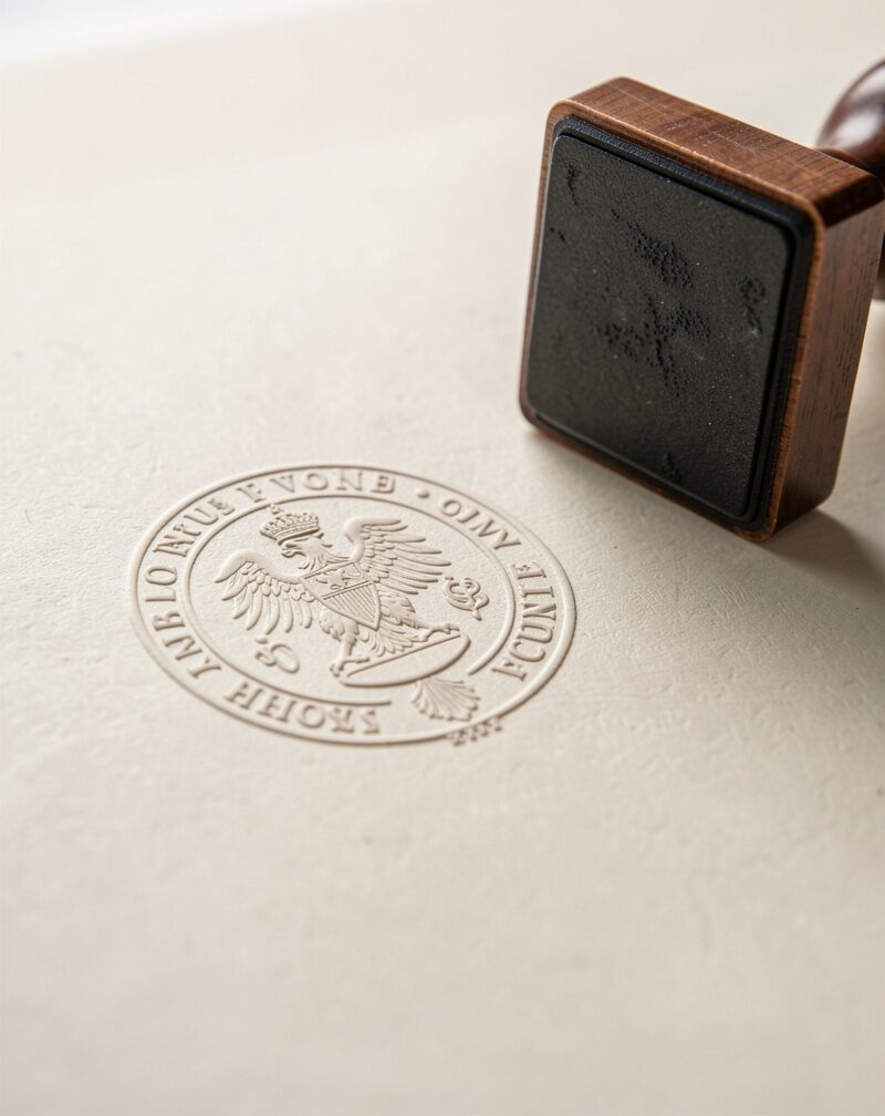 The signature page of a deed of trust, notary seal embossed in the corner